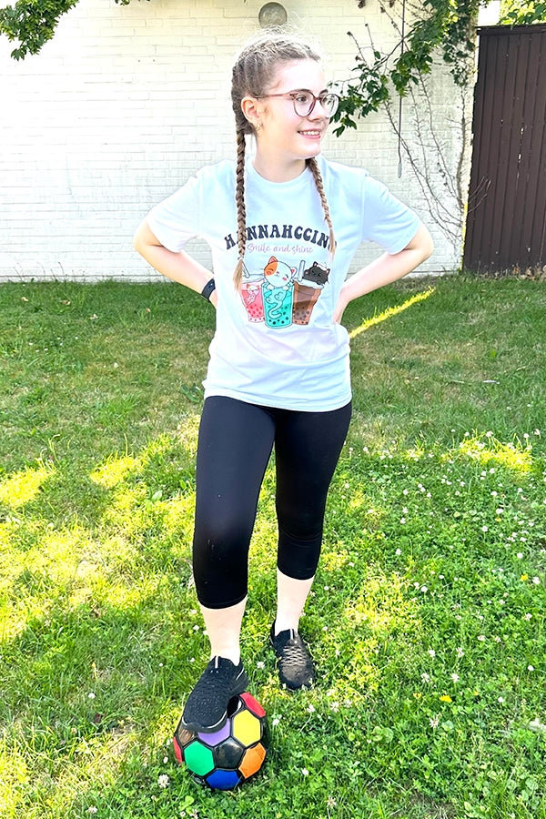 Hannahccino Cat T-Shirt White