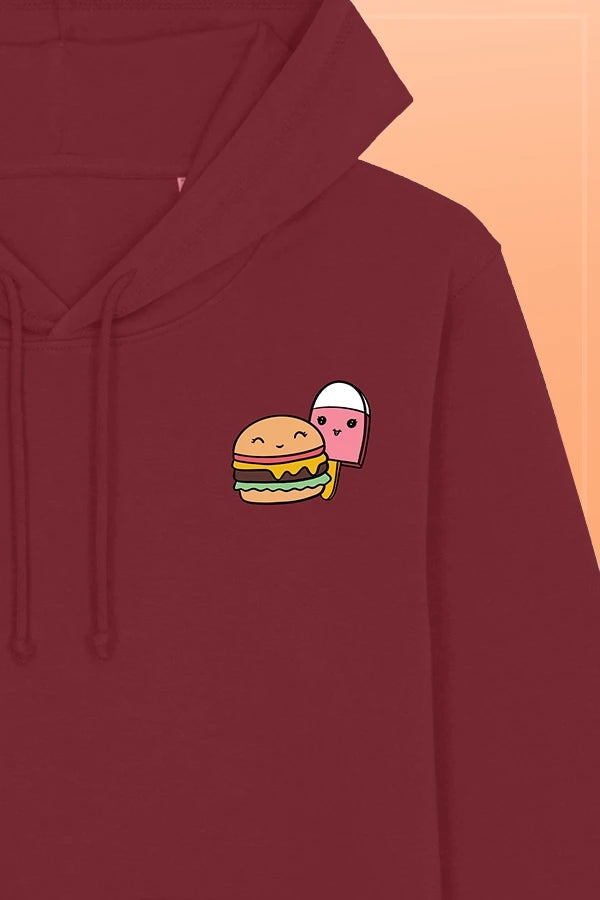 Food Vibe Hoodie burgundy