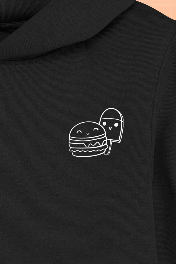 Food Vibe Hoodie Kids black