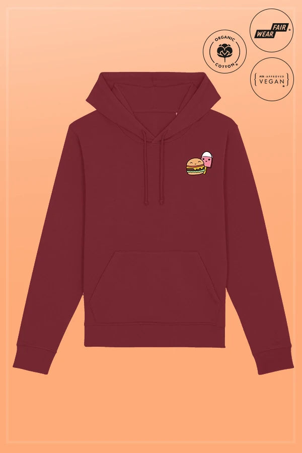 Food Vibe Hoodie burgundy