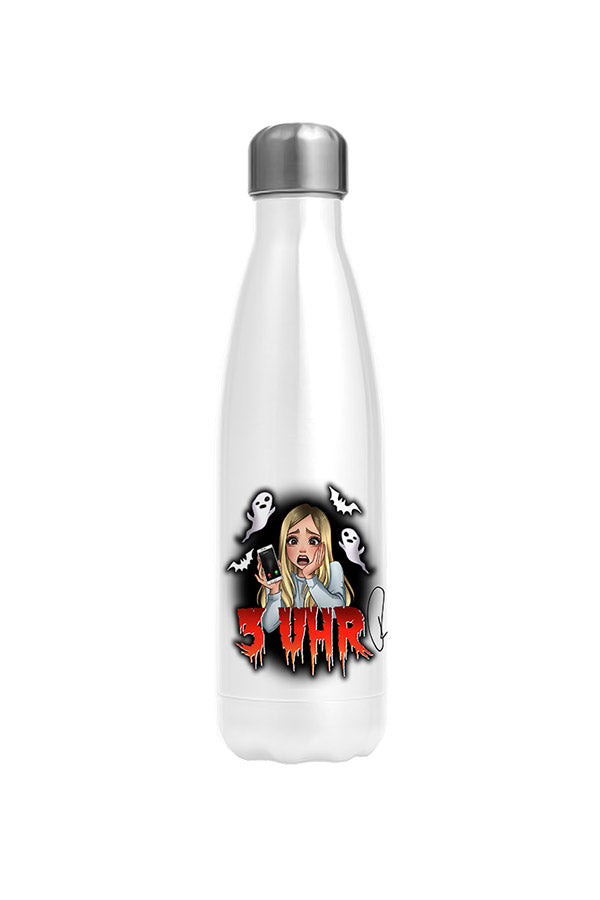 3 Uhr Edelstahl Trinkflasche 750ml