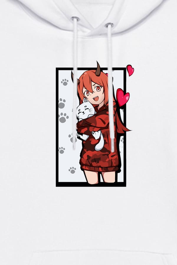 LivzHD Katzen Hoodie white