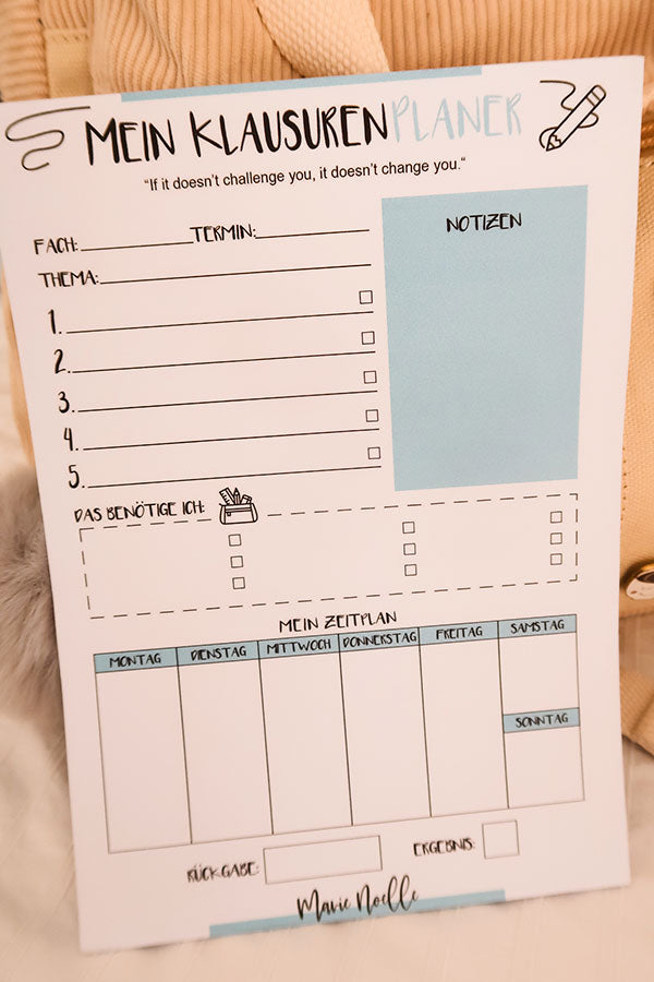 KLAUSUREN PLANER MAVIE