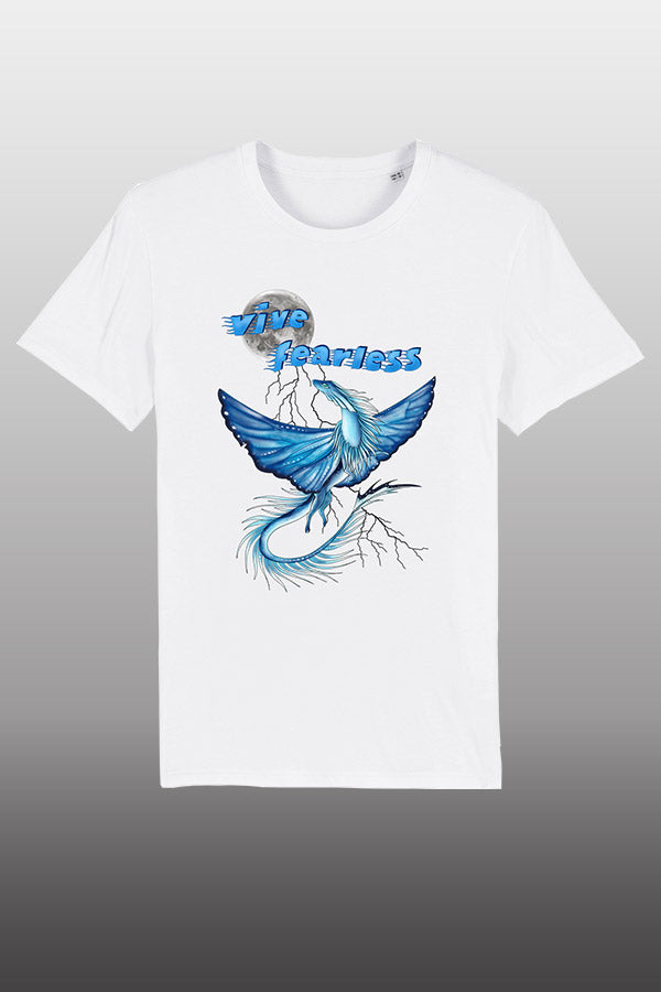 Mohi__07 Vive fearless blue Shirt weiß