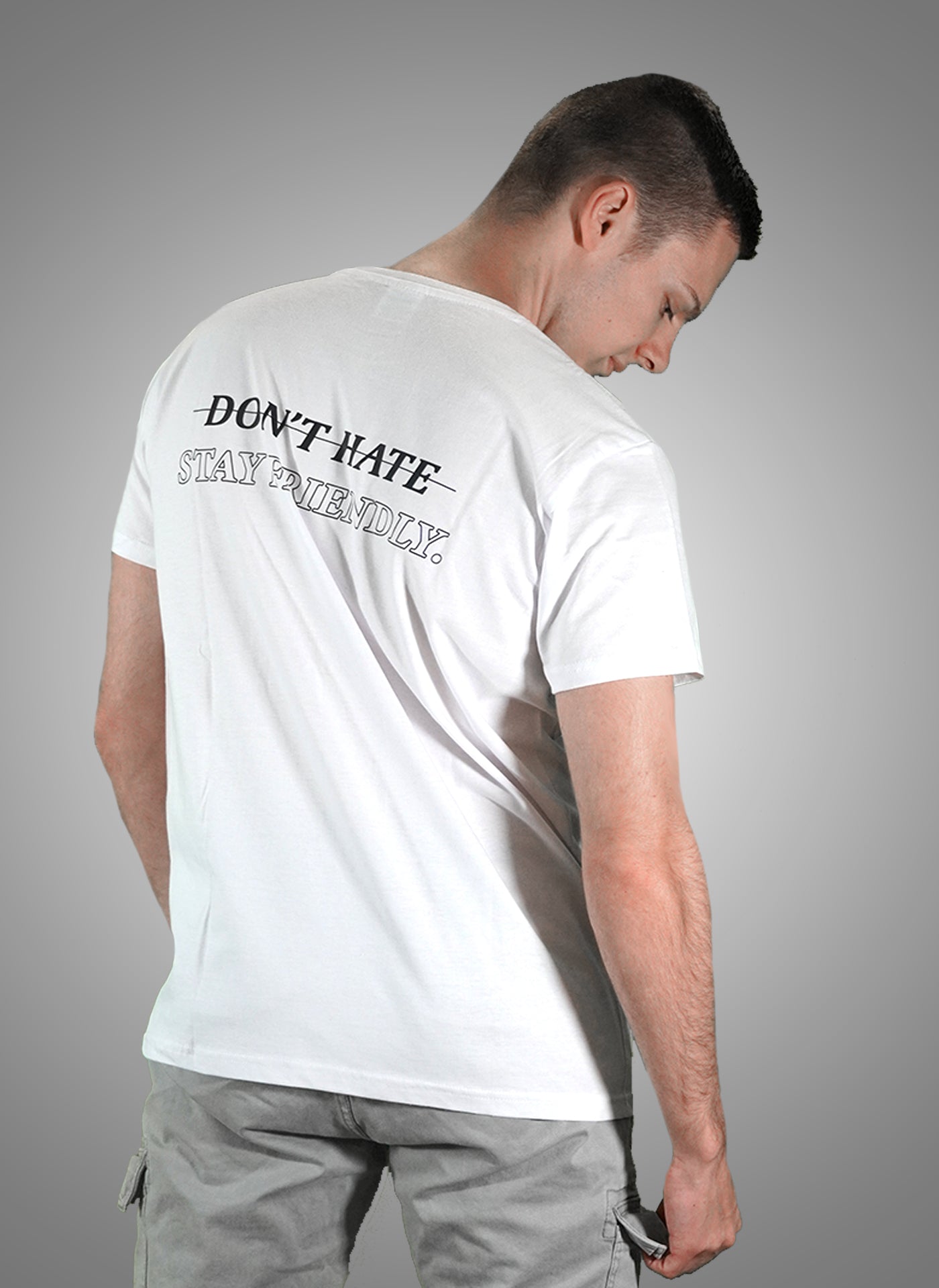 AlphaKevin Stay Friendly Shirt white